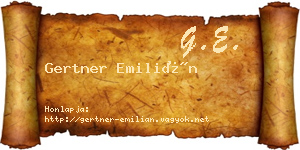 Gertner Emilián névjegykártya